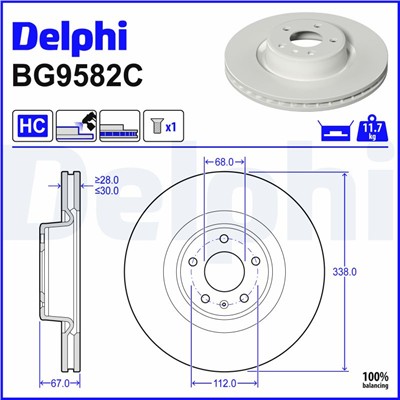DELPHI BG9582C EAN: 5012759725108.