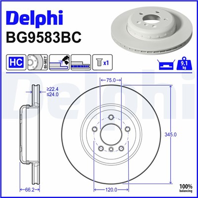 DELPHI BG9583BC EAN: 5012759728550.