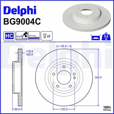 DELPHI BG9604C EAN: 5012759602881.