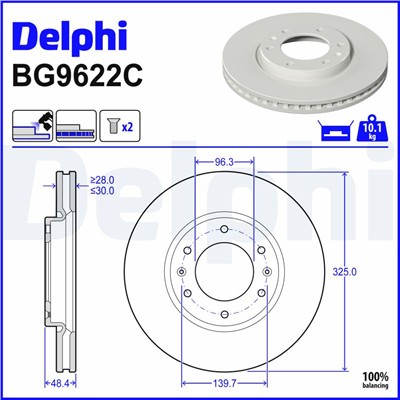 DELPHI BG9622C EAN: 5012759612811.