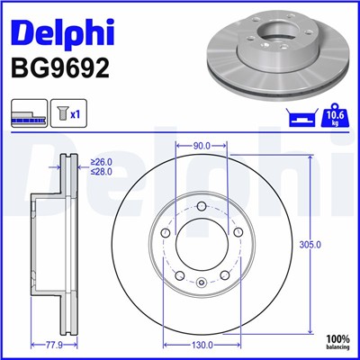 DELPHI BG9692 EAN: 5012759237557.