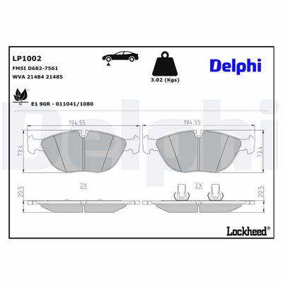 DELPHI LP1002 EAN: 5012759067307.