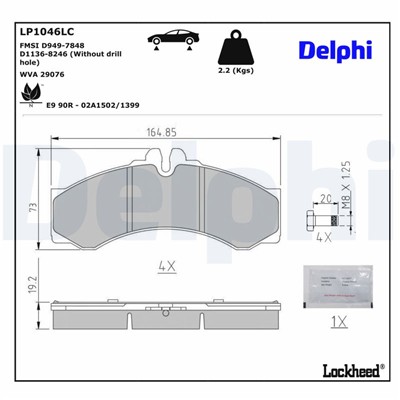 DELPHI LP1046LC EAN: 5012759633533.