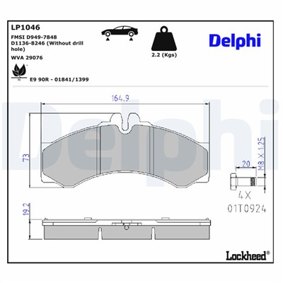 DELPHI LP1046 EAN: 5012759044902.
