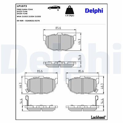 DELPHI LP1073 EAN: 5012759961346.