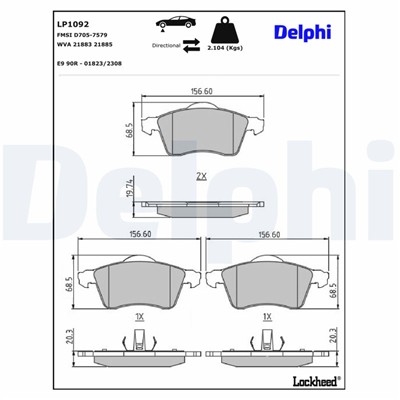 DELPHI LP1092 EAN: 5012759061749.