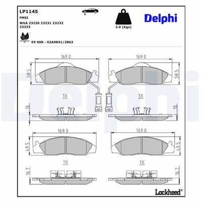 DELPHI LP1145 EAN: 5012759071816.