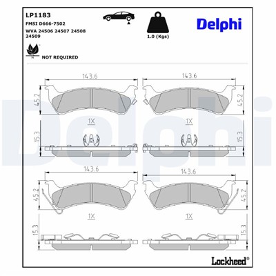 DELPHI LP1183 EAN: 5012759062210.