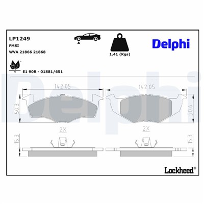 DELPHI LP1249 EAN: 5012759073100.