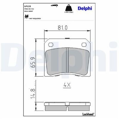 DELPHI LP133 EAN: 5012759300770.