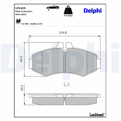 DELPHI LP1425 EAN: 5012759093993.