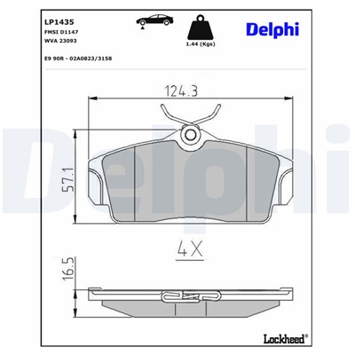 DELPHI LP1435 EAN: 5012759094099.