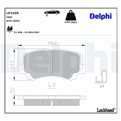 DELPHI LP1439 EAN: 5012759094136.