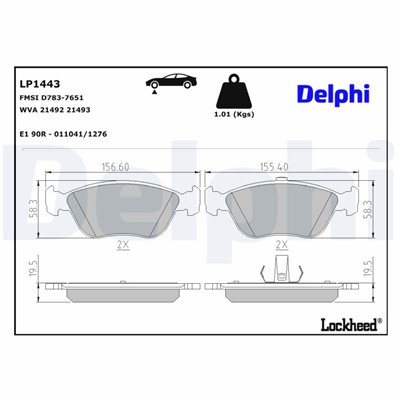 DELPHI LP1443 EAN: 5012759094174.