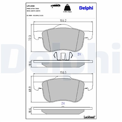DELPHI LP1458 EAN: 5012759099278.