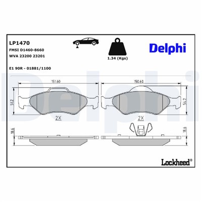 DELPHI LP1470 EAN: 5012759107546.