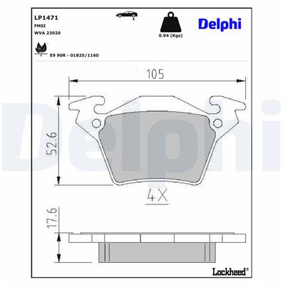 DELPHI LP1471 EAN: 5012759099346.