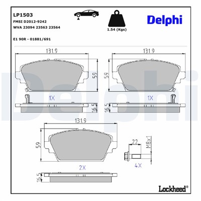 DELPHI LP1503 EAN: 5012759107119.