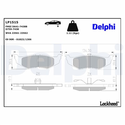 DELPHI LP1515 EAN: 5012759107232.
