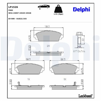 DELPHI LP1526 EAN: 5012759121948.