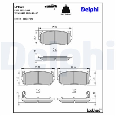 DELPHI LP1528 EAN: 5012759121962.