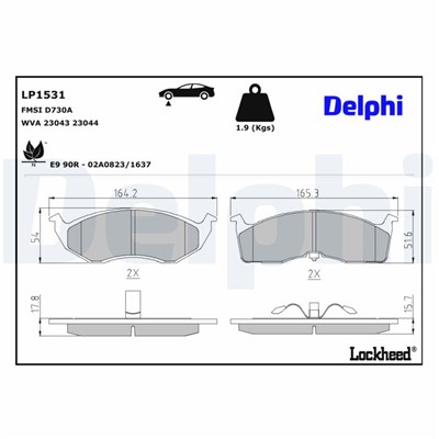 DELPHI LP1531 EAN: 5012759121993.