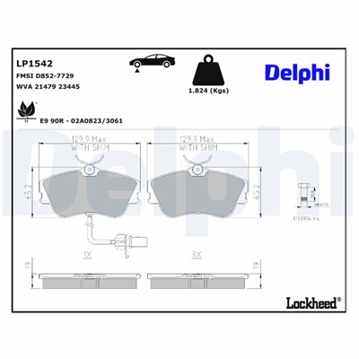DELPHI LP1542 EAN: 5012759122082.
