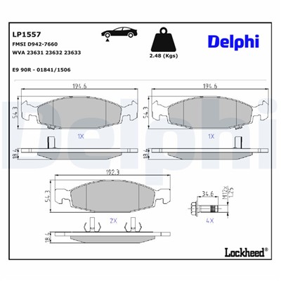 DELPHI LP1557 EAN: 5012759125984.