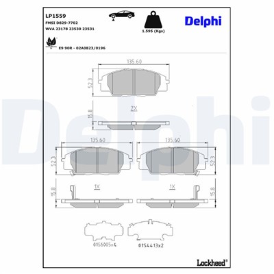 DELPHI LP1559 EAN: 5012759129708.