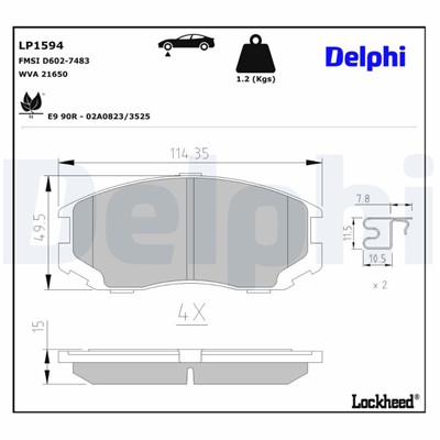 DELPHI LP1594 EAN: 5012759121566.