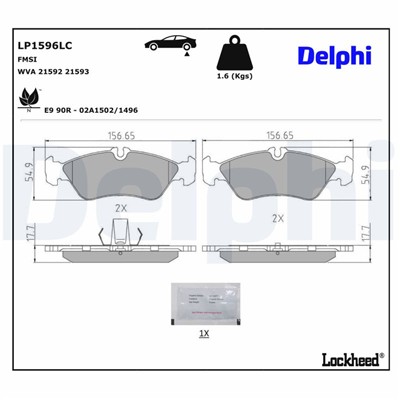 DELPHI LP1596LC EAN: 5012759633557.