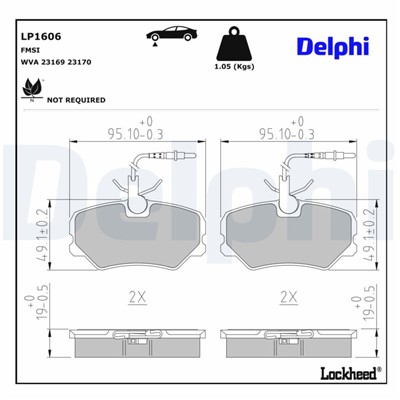 DELPHI LP1606 EAN: 5012759121689.