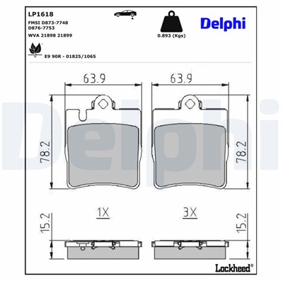 DELPHI LP1618 EAN: 5012759128800.