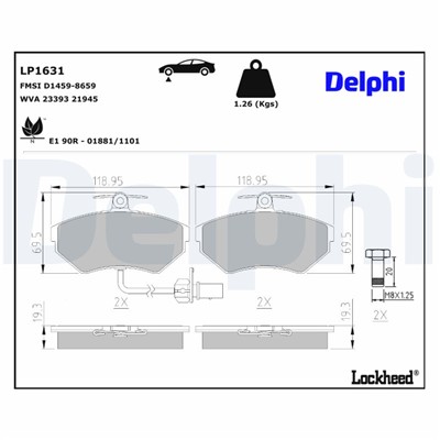 DELPHI LP1631 EAN: 5012759128893.