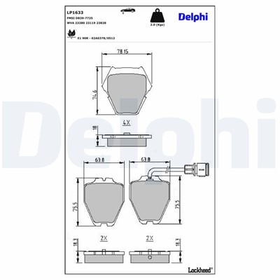 DELPHI LP1633 EAN: 5012759128916.