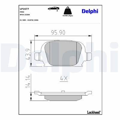 DELPHI LP1677 EAN: 5012759158944.