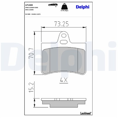 DELPHI LP1680 EAN: 5012759158685.