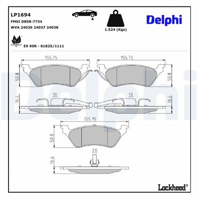 DELPHI LP1694 EAN: 5012759158821.