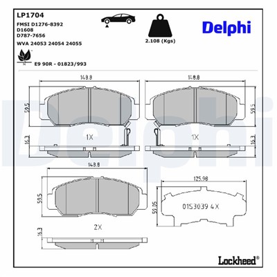 DELPHI LP1704 EAN: 5012759170885.
