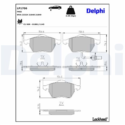 DELPHI LP1706 EAN: 5012759170908.