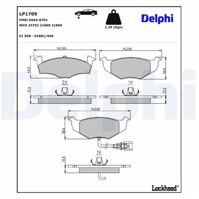 DELPHI LP1709 EAN: 5012759188477.