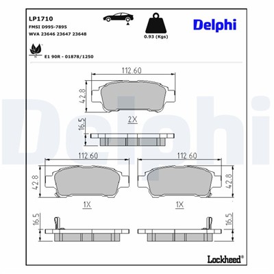 DELPHI LP1710 EAN: 5012759188484.