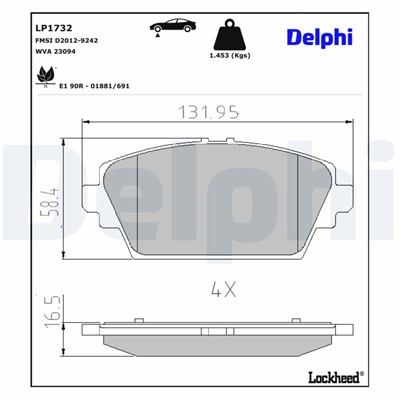 DELPHI LP1732 EAN: 5012759227053.