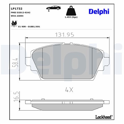 DELPHI LP1732 EAN: 5012759227053.