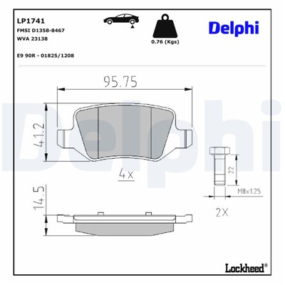 DELPHI LP1741 EAN: 5012759227145.