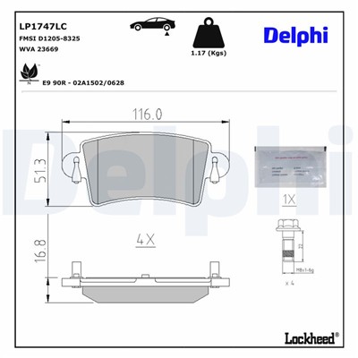 DELPHI LP1747LC EAN: 5012759633601.