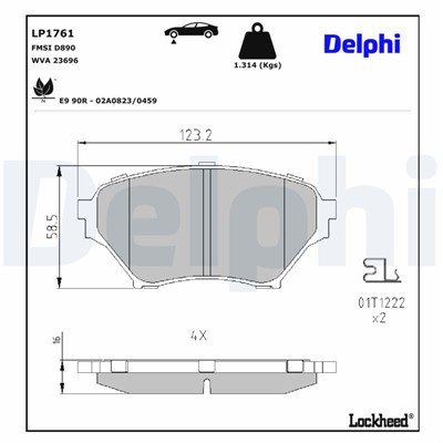 DELPHI LP1761 EAN: 5012759227343.