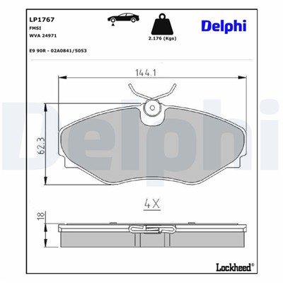 DELPHI LP1767 EAN: 5012759227404.