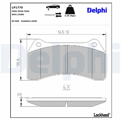 DELPHI LP1770 EAN: 5012759227435.