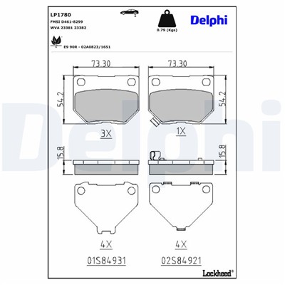 DELPHI LP1780 EAN: 5012759231319.